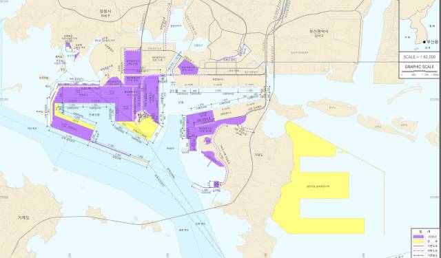 부산항 신항 및 진해신항 계획평면도. 해수부 제공