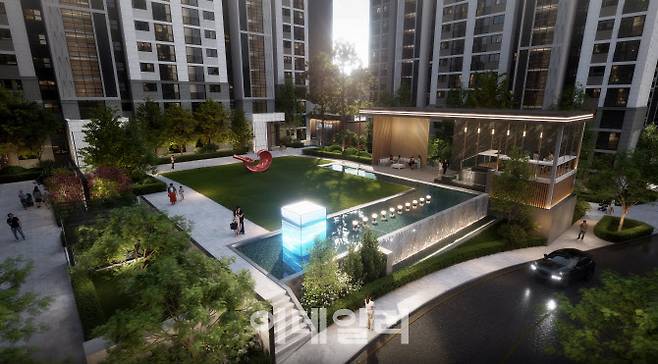 현대건설의 리뉴얼 신사업 ‘더 뉴 하우스’를 통해 바뀌게 될 삼성동 힐스테이트 2단지 조경 조감도(사진=현대건설)