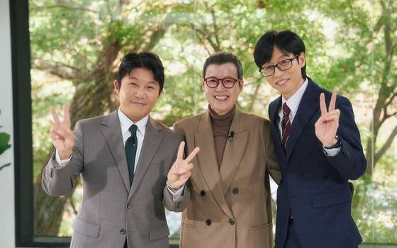 방송인 조세호, 박미선, 유재석(왼쪽부터). tvN 제공.