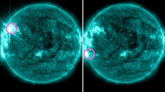 지난 4일 태양에서 X급 태양 플레어 두 개가 폭발했다. (출처=NASA SDO)