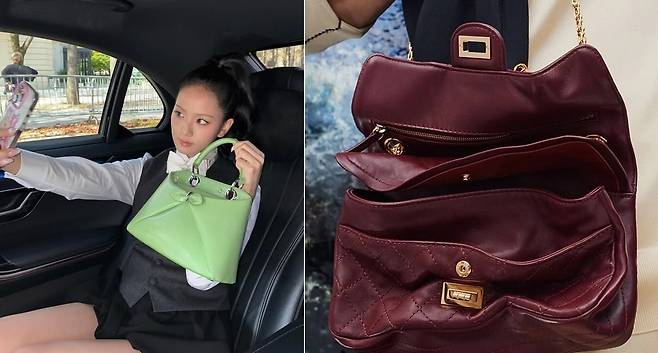 디올 가방을 든 블랙핑크 지수(왼쪽), 샤넬 2026 S/S 컬렉션 가방./인스타그램,샤넬