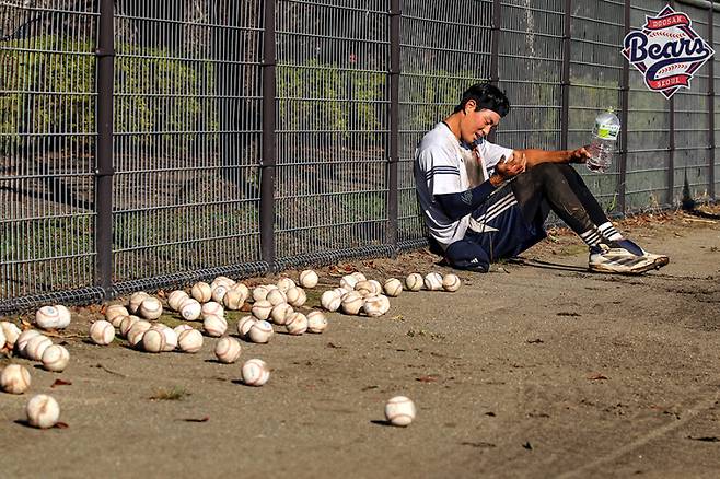 미야자키 마무리 캠프에서 '디펜스 데이' 훈련 모습. 두산 제공