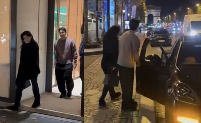 대한민국 축구 국가대표 이강인(24·파리 생제르맹 FC)이 연인인 두산가 5세 박상효씨와 프랑스 파리에서 데이트를 하는 모습이 포착됐다.