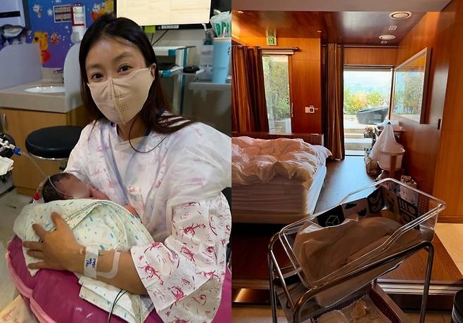 이시영과 이시영이 게재한 산후조리원 사진. 사진|이시영 SNS