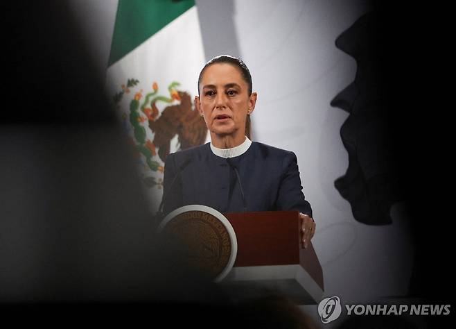 클라우디아 셰인바움 멕시코 대통령 [멕시코시티 로이터=연합뉴스. 재판매 및 DB 금지]