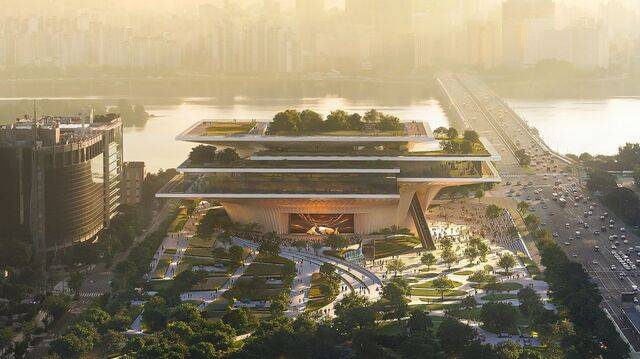 여의도공원 방향 제2세종문화회관 조감도. 서울시 제공