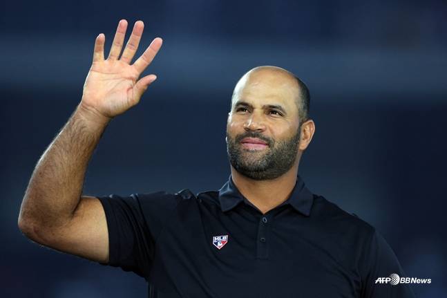 2024년 7월 열린 메이저리그 올스타전 행사에 나선 푸홀스. /AFPBBNews=뉴스1