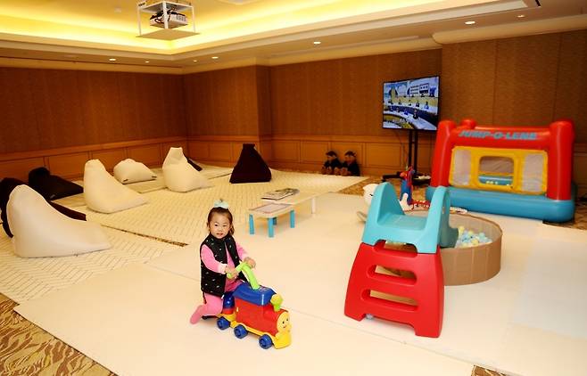 KPGA 투어 챔피언십 인 제주에 마련된 패밀리 라운지. (KPGA 제공)