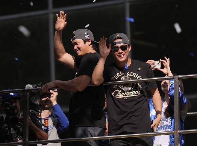 무라카미는 LA 다저스 오타니, 야마모토와 2023년 WBC 일본대표팀에서 뛰었다. 연합뉴스