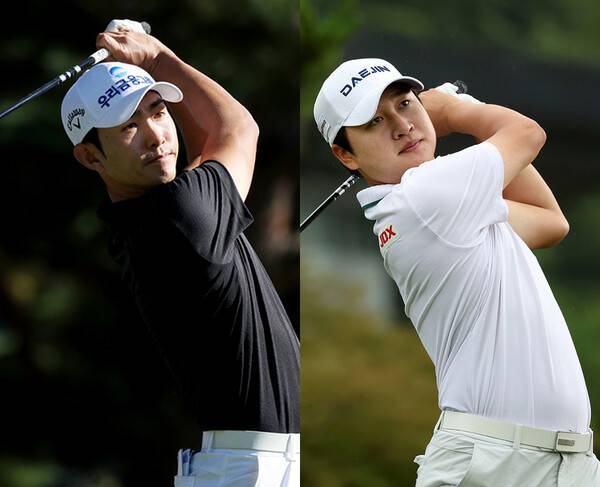 2025년 아시안투어 마오타이 싱가포르 오픈에 출전한 이수민, 왕정훈 프로. 사진제공=KPGA (사진을 무단으로 사용하지 마십시오.)