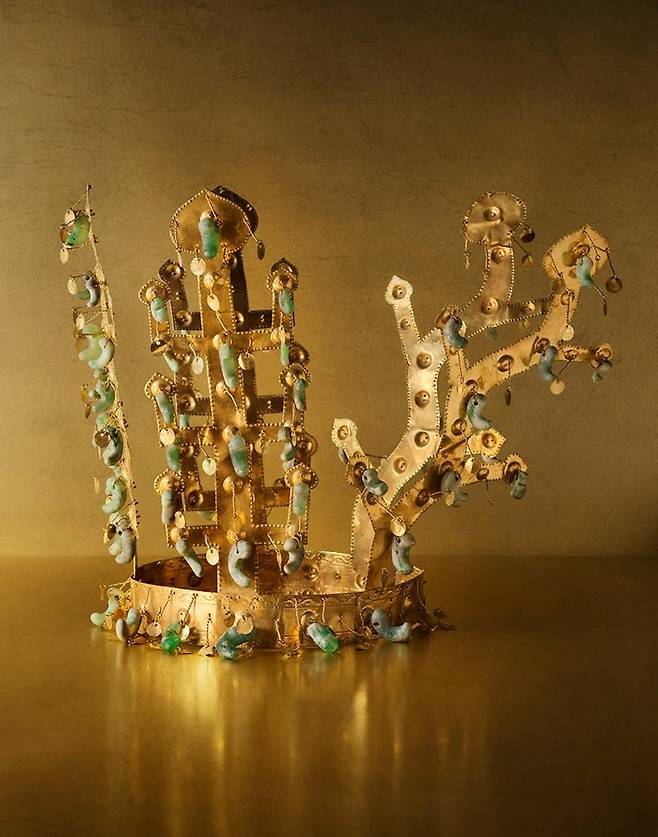 황남대총 북분 금관. 가장 아름다운 금관 중 하나로 꼽힌다. /국립경주박물관, 구본창 작가 제공