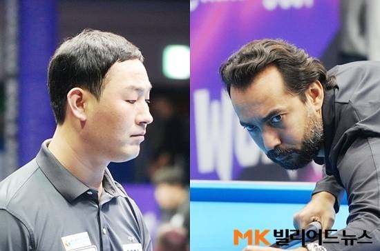 2승1패로 C조 2위를 차지한 최완영(왼쪽)은 시돔과 8강행 티켓을 놓고 한판승부를 벌인다.