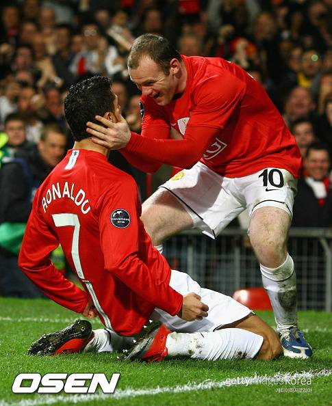 [사진] 호날두와 루니 ⓒGettyimages(무단전재 및 재배포 금지)