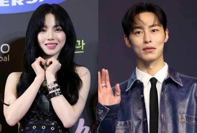 그룹 에스파 카리나와 배우 이재욱. 뉴스1·뉴시스