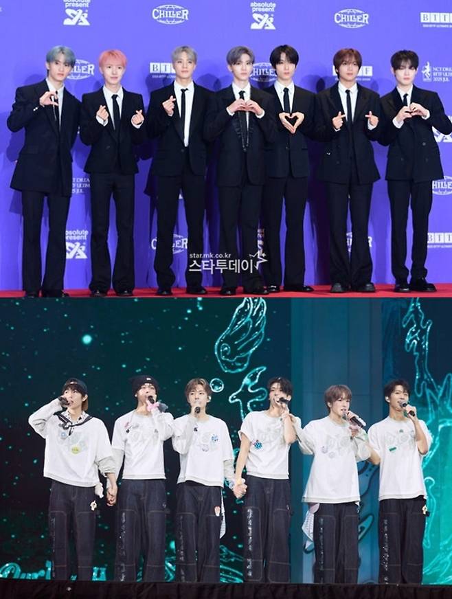 NCT 드림(위)과 위시. 사진ㅣSM엔터테인먼트, 스타투데이DB