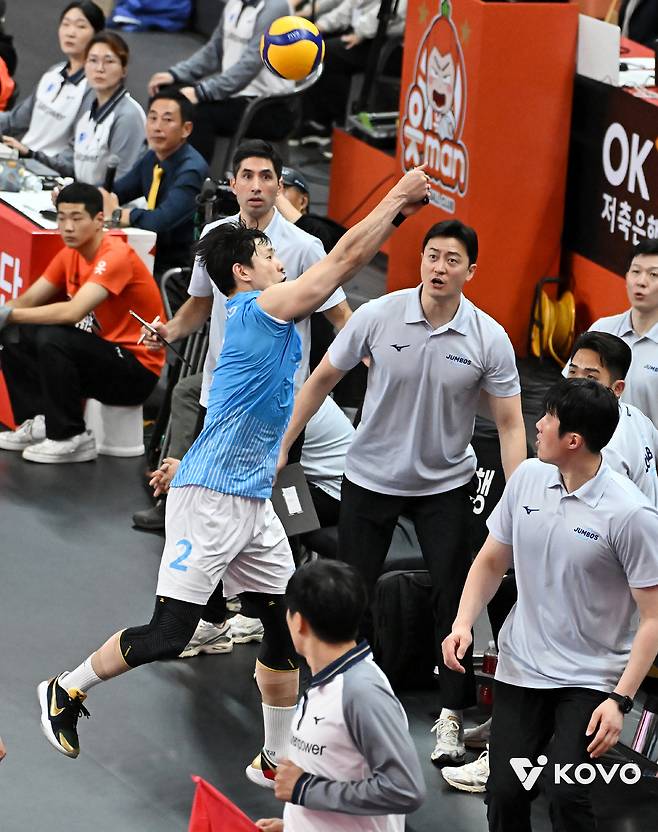 대한항공이 OK저축은행을 3-1로 이겼다.(KOVO제공)