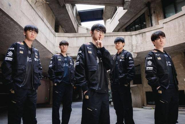 LoL 월드 챔피언십(롤드컵) 우승 도전 T1 선수들(라이엇 게임즈 제공)