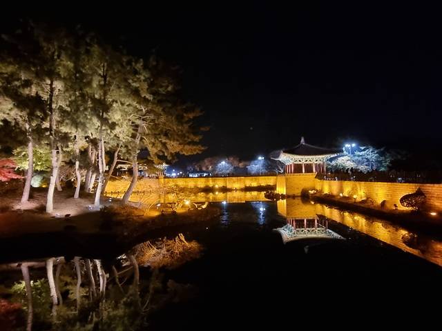 경주의 대표적인 야간 문화인프라로 자리매김하고 있는 동궁과 월지의 야경. 강시일 기자