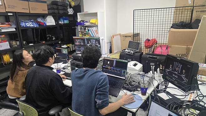 KT가 중계를 준비하고 있다. 사진 | KT 위즈