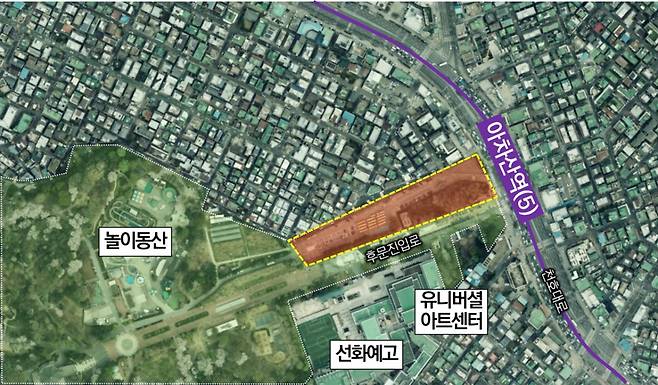 광진구 어린이대공원 후문주차장 위치도