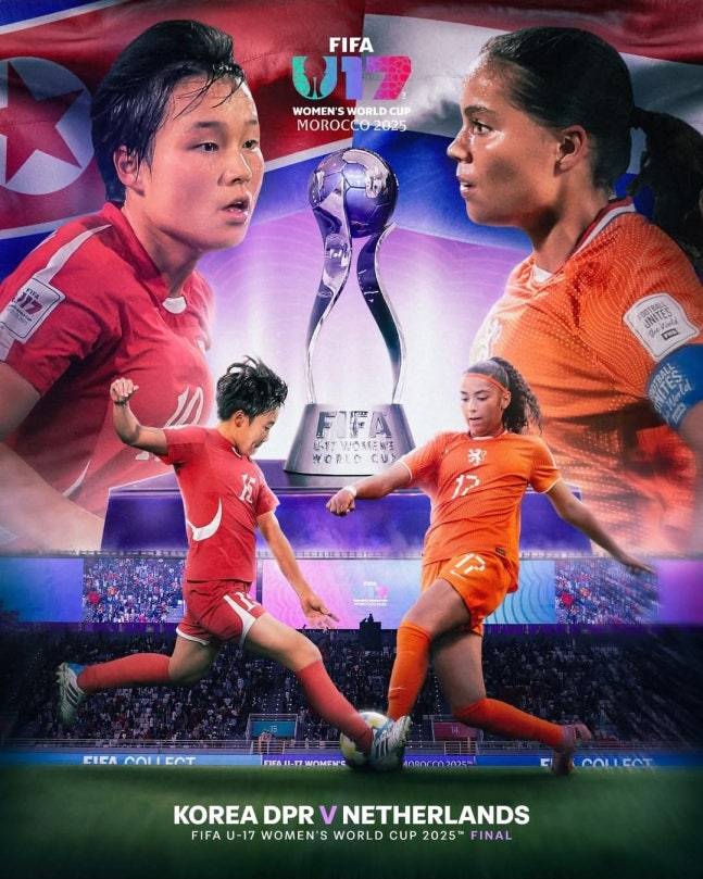 ▲ 북한 여자축구가 연령별 월드컵을 석권했다. 2023년 콜롬비아에서 열린 U-20 여자 월드컵에서 7전 전승으로 8년 만에 챔피언에 올랐던 북한은 U-17 단계에서도 2023년과 2025년 여자 월드컵을 연거푸 우승했다. ⓒ FIFA