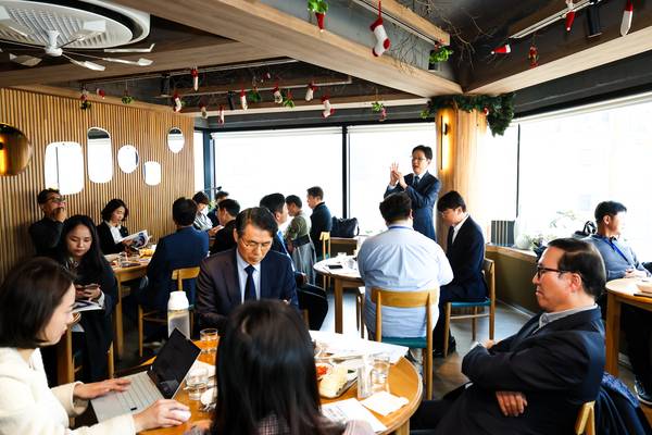 김경수 대통령 직속 지방시대위원장이 11일 대통령실 지역기자단과 오찬을 겸한 기자간담회에서 발언하고 있다. /지방시대위원회