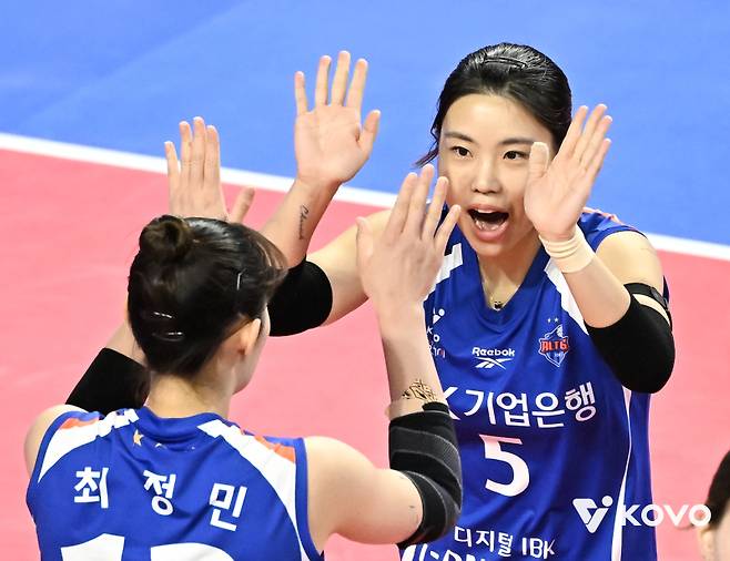 김하경과 최정민. 사진=KOVO