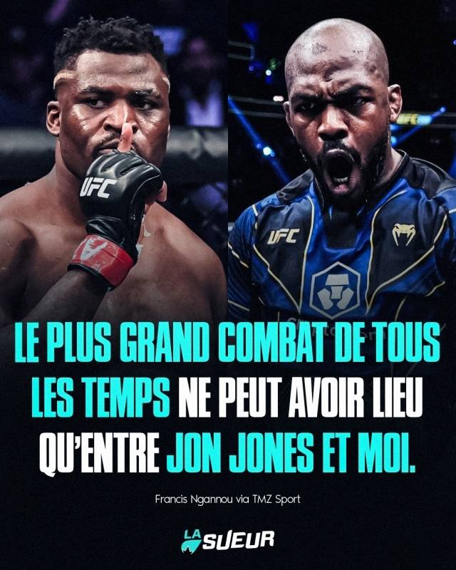 은가누는 “이미 답을 알고 있지 않나. 굳이 내가 말할 필요가 있을까. 정말 대답해줘야 하나”라며 웃음 지었다. 그러면서 “역사상 가장 큰 경기는 오직 나와 존스의 맞대결로만 가능하다. 그게 전부다”라며 “다른 파이터나 경기를 무시하려는 건 아니다. 나는 모든 파이터와 모든 경기를 존중한다. 메인 카드, 언더 카드 할 것 없이 말이다. 훌륭한 경기는 어디서든 일어날 수 있다고 본다”고 덧붙였다. 사진=La Sueur SNS