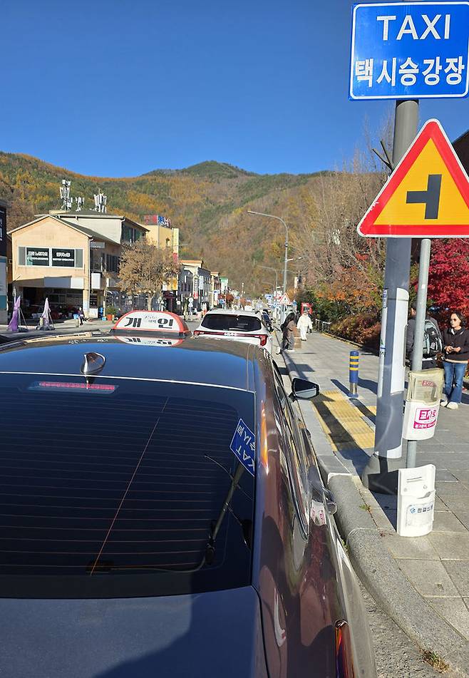 태백시외버스터미널 인근 택시승강장 모습.(사진=뉴시스) *재판매 및 DB 금지