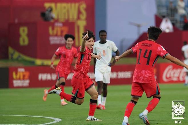 [서울=뉴시스] 한국 17세 이하(U-17) 남자 축구대표팀의 정현웅. (사진=대한축구협회 제공) *재판매 및 DB 금지