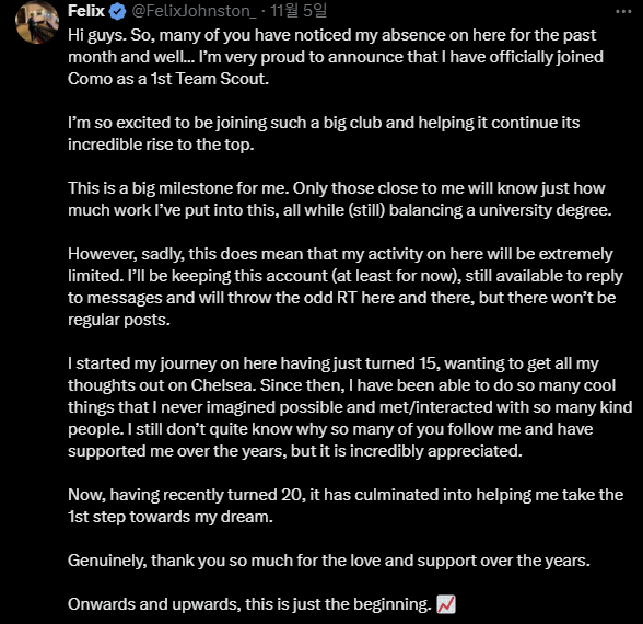 펠릭스 존스턴 X(옛 트위터) 캡처