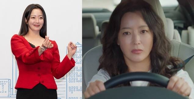 40대 경단녀 역을 맡은 김희선은 헐렁한 티셔츠 차림으로 리얼한 연기를 보여준다. 사진=TV조선