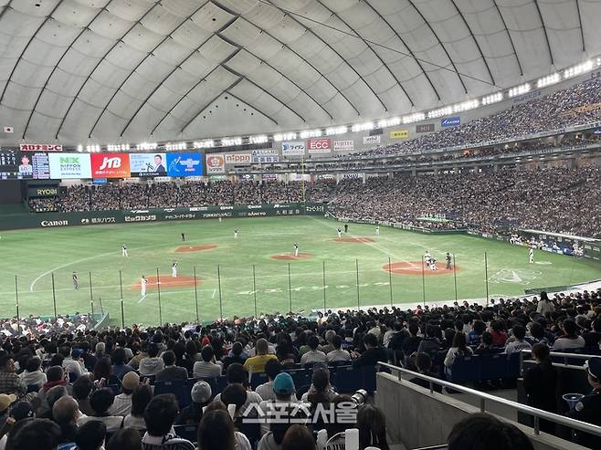 한국과 일본이 도쿄돔에서 아시아프로야구챔피언십(APBC) 2023 결승전을 치른 가운데 4만1883명의 관중이 야구장을 찾았다. 도쿄 | 김동영기자 raining99@sportsseoul.com