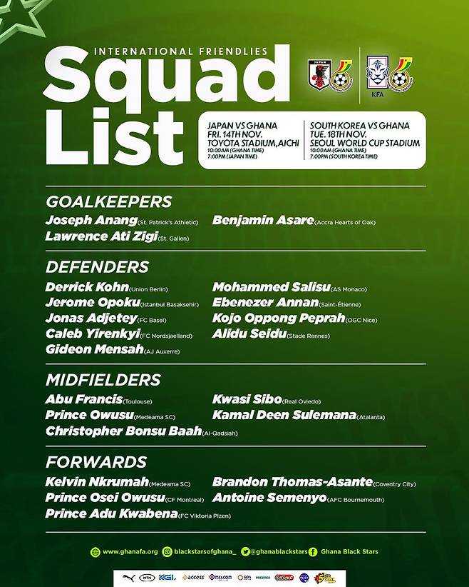 사진=가나 국가대표팀