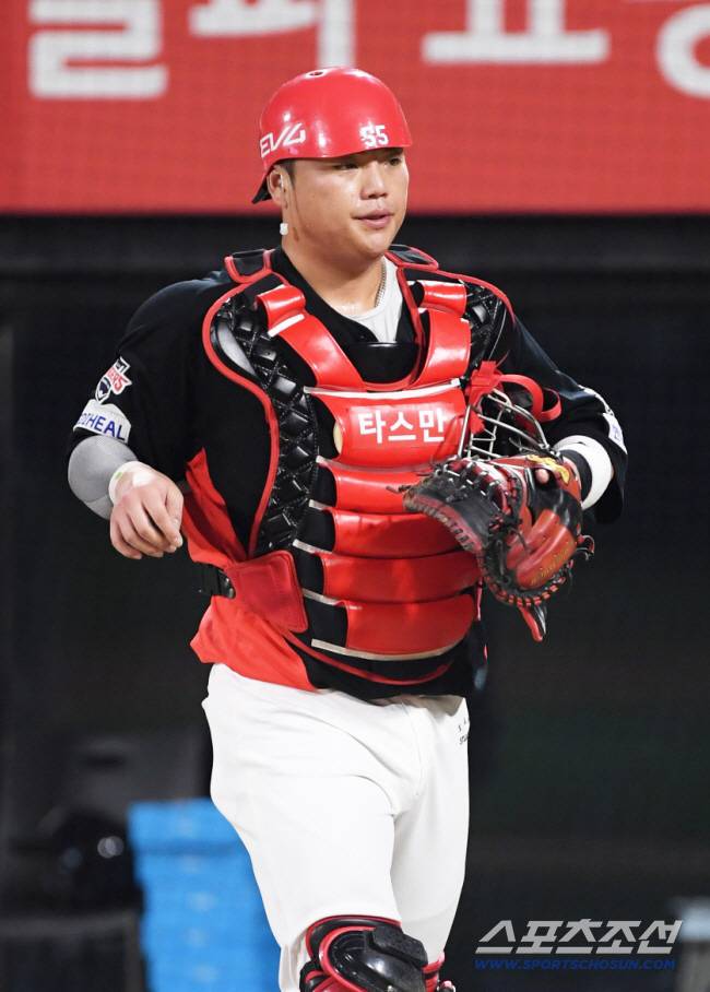 29일 수원KT위즈파크에서 열린 KBO리그 KT 위즈와 KIA 타이거즈의 경기. KIA 포수 한준수가 수비를 준비하고 있다. 수원=박재만 기자 pjm@sportschosun.com/2025.08.29/