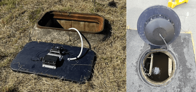 현장에 설치된 스마트허브 사진. 고객사의 환경에 따라 다른 폼팩터를 적용하여 사각형, 센서 보호구 추가 등 커스터마이징을 제공한다. (사진=SDT)