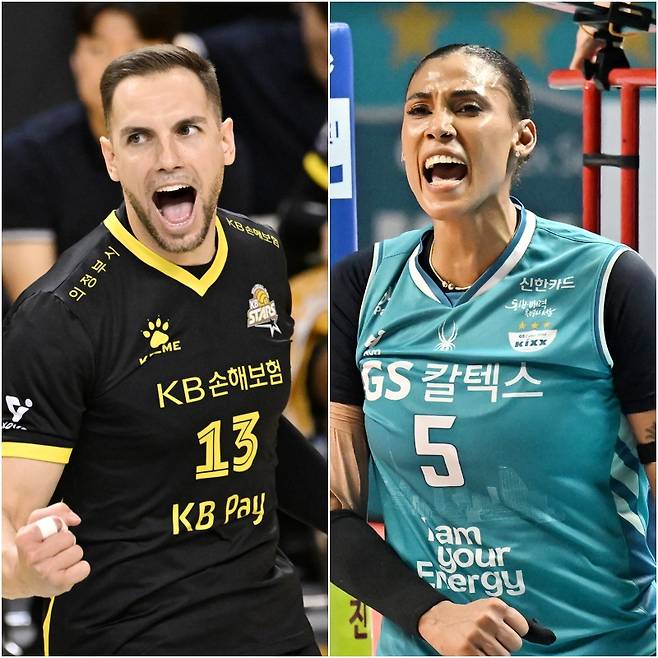 비예나(왼쪽)와 실바. 사진=KOVO