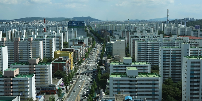 서울 노원구 아파트 전경 [한주형 기자]