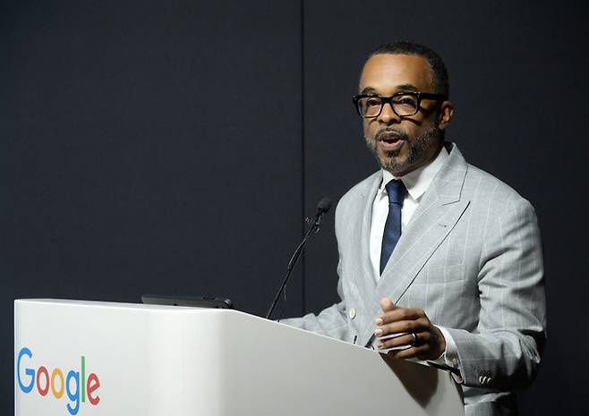 크리스 터너 구글 대외협력 정책 지식 및 정보 부문 부사장이 최근 서울 구글 캠퍼스에서 ‘고정밀 지도 반출’을 요구하며, 설명하는 모습