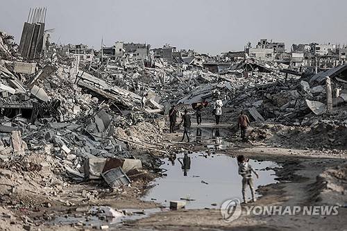 전쟁으로 폐허가 된 가자지구 [AFP=연합뉴스 자료사진 제공]