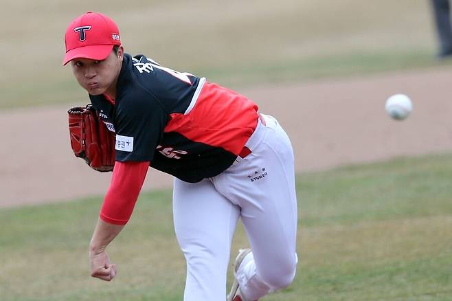 ▲ KIA 좌완 전력에서 여전히 적지 않은 기대를 모으고 있는 장민기 ⓒKIA타이거즈