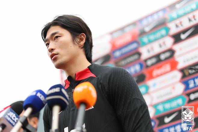 대한민국 축구대표팀 공격수 조규성. /사진=대한축구협회 제공