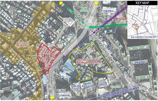 성동구 행당동 293-11 일대 위치도.ⓒ서울시