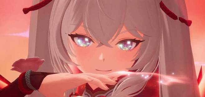 몬길 STAR DIVE ‘미나’의 궁극기 시전 장면