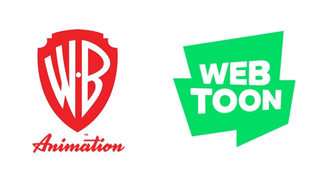 워너 브러더스 애니메이션, 웹툰 엔터테인먼트 로고. <웹툰 엔터테인먼트>