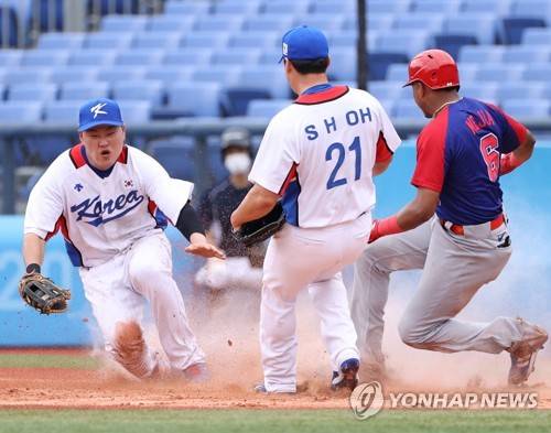 2021년 도쿄올림픽 야구 경기 모습. [연합뉴스 자료사진]