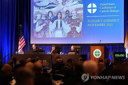 볼티모어에서 열린 2025 미국 가톨릭 주교회의 연례 총회 [AP=연합뉴스 제공]