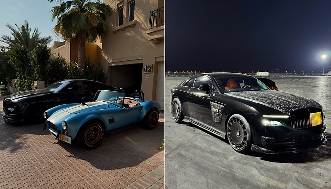 러시아 암호화폐 백만장자 로만 노박이 생전 자신의 소셜미디어(SNS)에 올려 자랑한 고급 자동차. 로만 노박 인스타그램 캡처