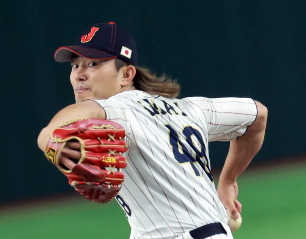 이마이가 2023년 11월 APBC 결승 한국전에서 역투하고 있다. 연합뉴스