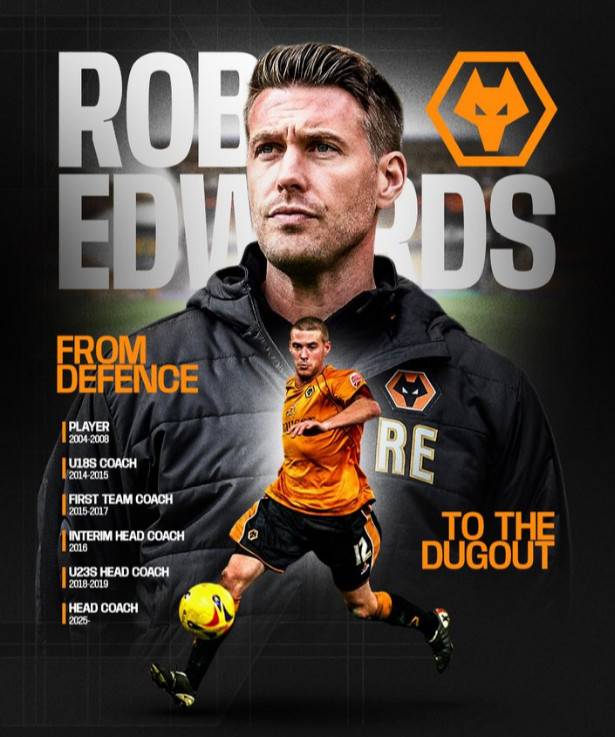 울버햄튼 신임 사령탑으로 선임된 롭 에드워즈 감독. /사진=울버햄튼 원더러스 제공